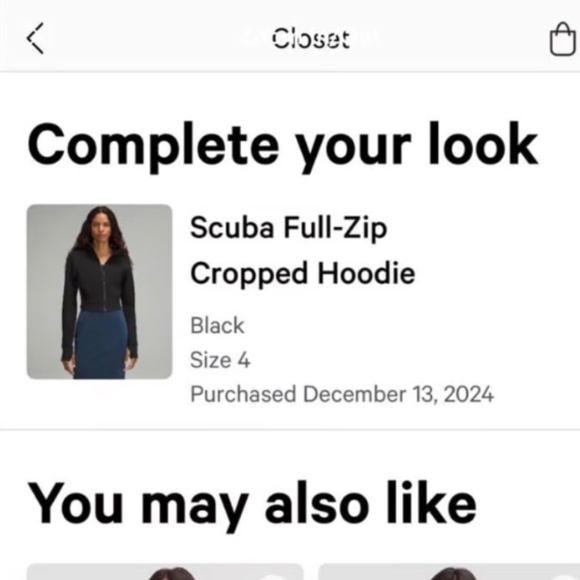 Like New Lululemon Scuba Crop Size 4 - Picture 9 of 9